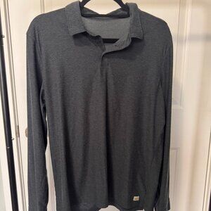 Vuori Long Sleeve Polo - gray/black